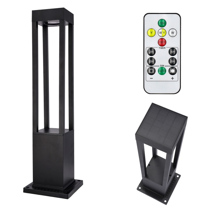 Lampa solara JUMI 60cm, 20 LED, 3 moduri de iluminare, alb, IP44