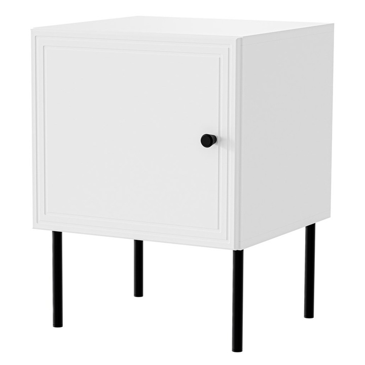 Noptiera Cama MEBLE, Alb Mat 45x39x59cm