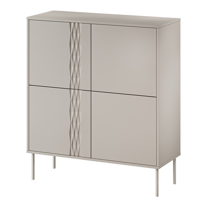 Comoda Cama MEBLE 4D Tresse 100x40x110 cm, culoare kasmir mat