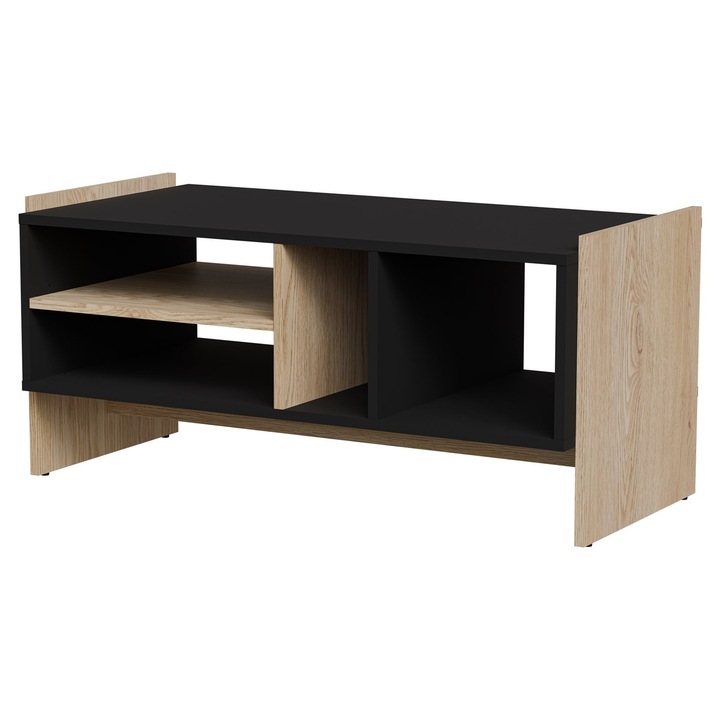 Маса Cama МЕБЕЛИ Порто, 100x50x46см, дъб/черен