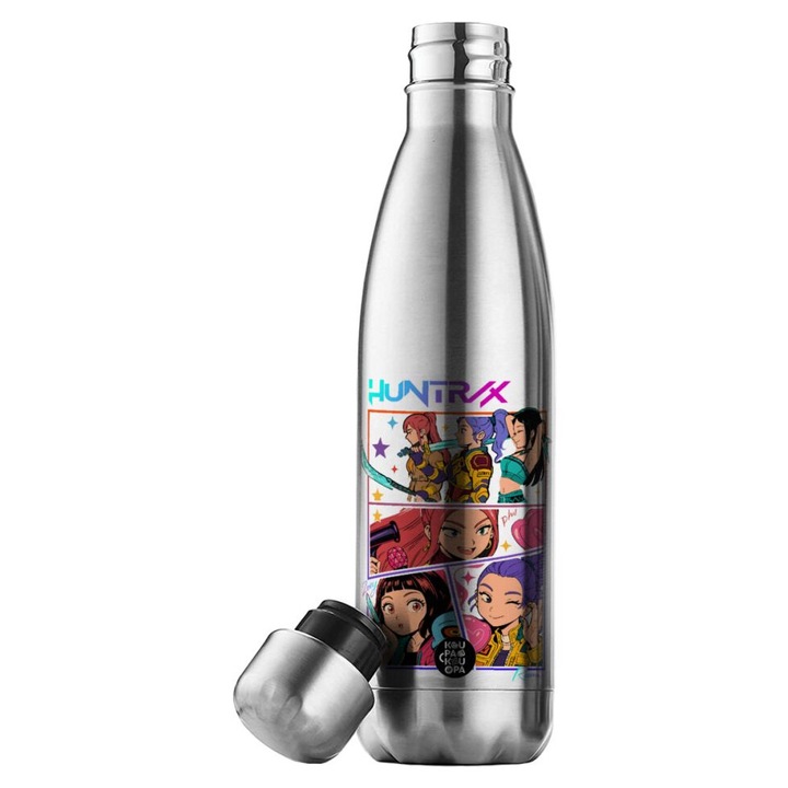 Termos din inox, 500ml, design dublu perete, capac etans, reciclabil