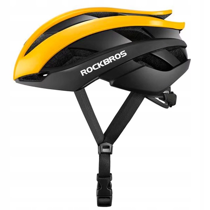 Rockbros 10110004006 védősisak, M (55-59 cm), sárga-fekete, dinamikus design