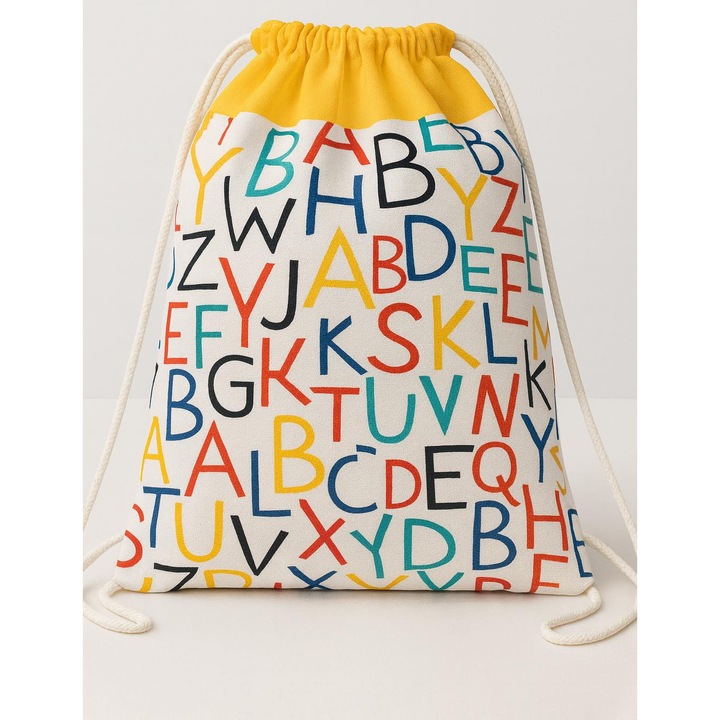 Óvodai táska, betűmintás