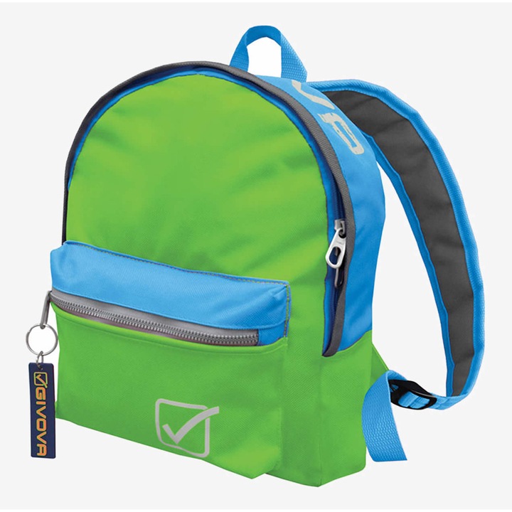 Rucsac Givova University, VERDE FLUO/ALBASTRU, uni