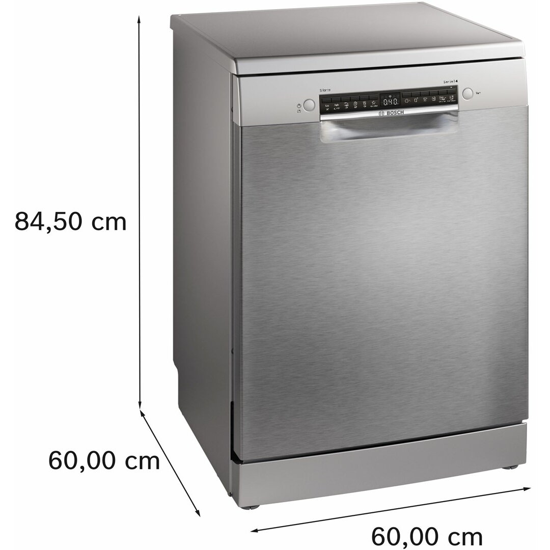 Masina de spalat vase Bosch Serie 4 SMS4HMI07E, 14 seturi, inox, 60x60x84.5cm