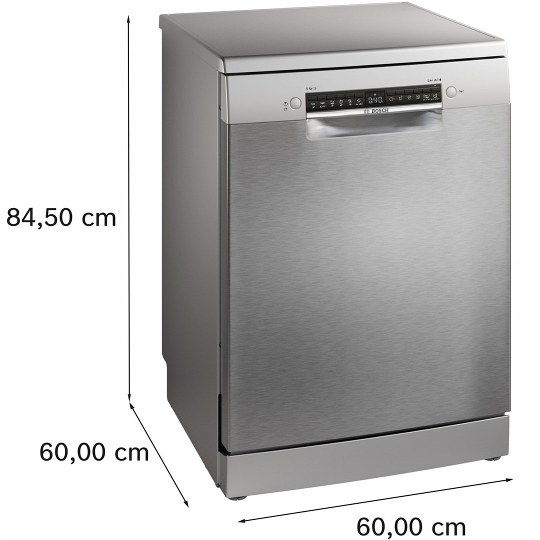 Masina de spalat vase Bosch Serie 4 SMS4HMI07E, 14 seturi, inox, 60x60x84.5cm