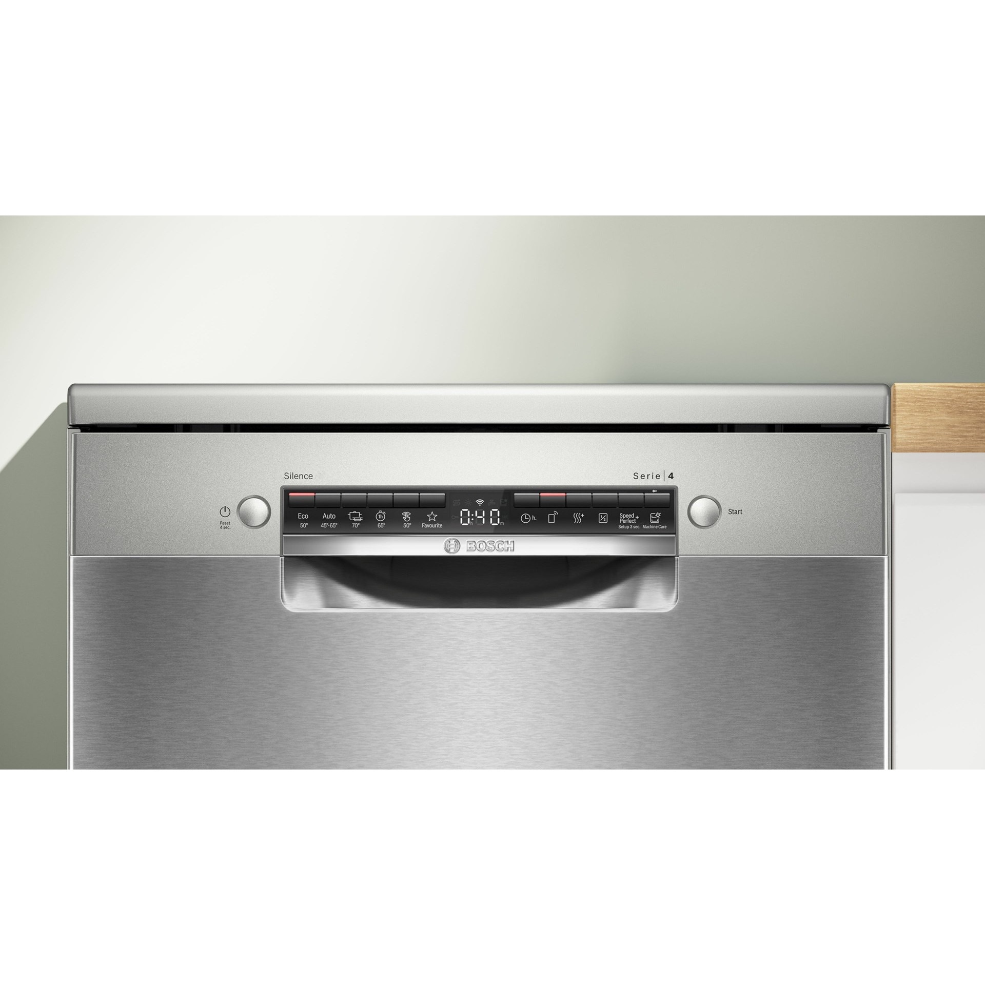 Masina de spalat vase Bosch Serie 4 SMS4HMI07E, 14 seturi, inox, 60x60x84.5cm