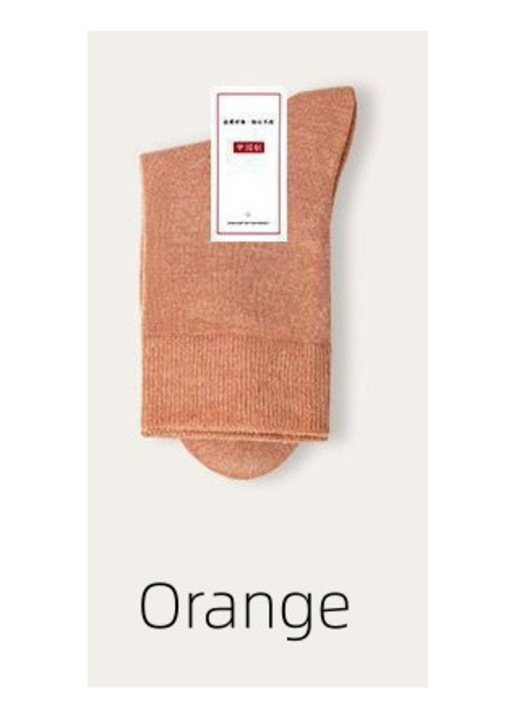 Sosete dama bumbac, antibacteriene, portocaliu, marime medie