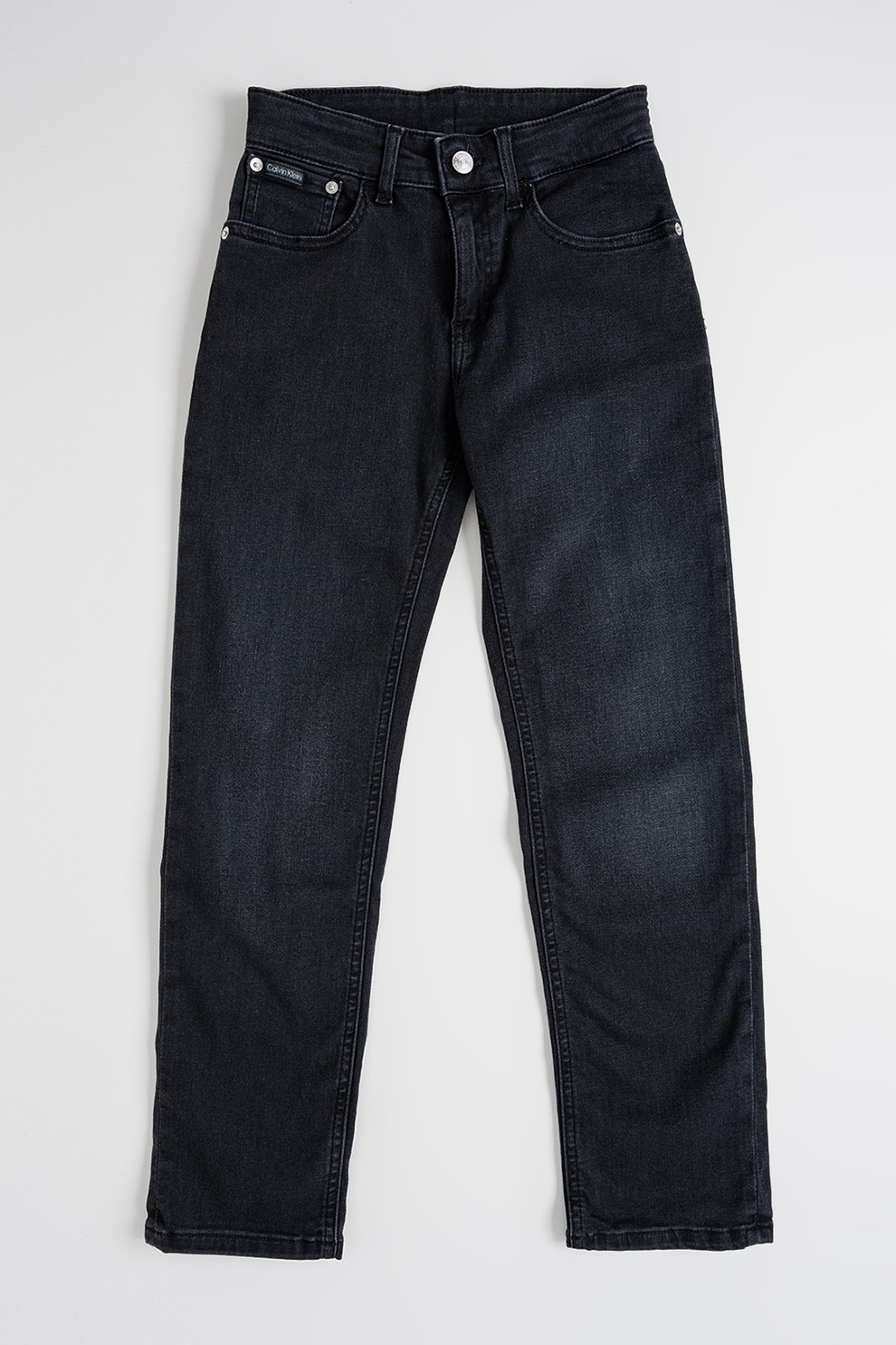 CALVIN KLEIN, Blugi drepti regular fit, Negru, 152 CM