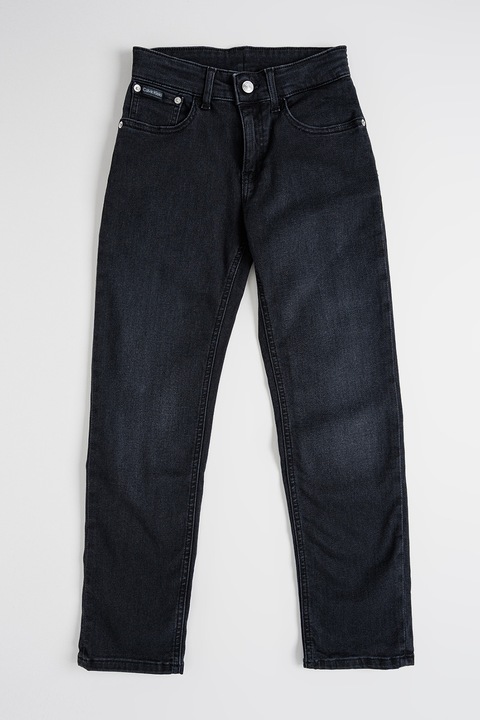 CALVIN KLEIN, Egyenes szárú regular fit farmernadrág, Fekete