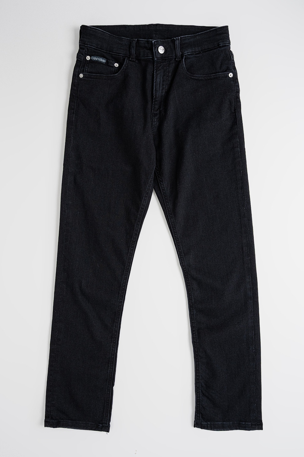 CALVIN KLEIN, Blugi dad fit, Negru stins, 164 CM