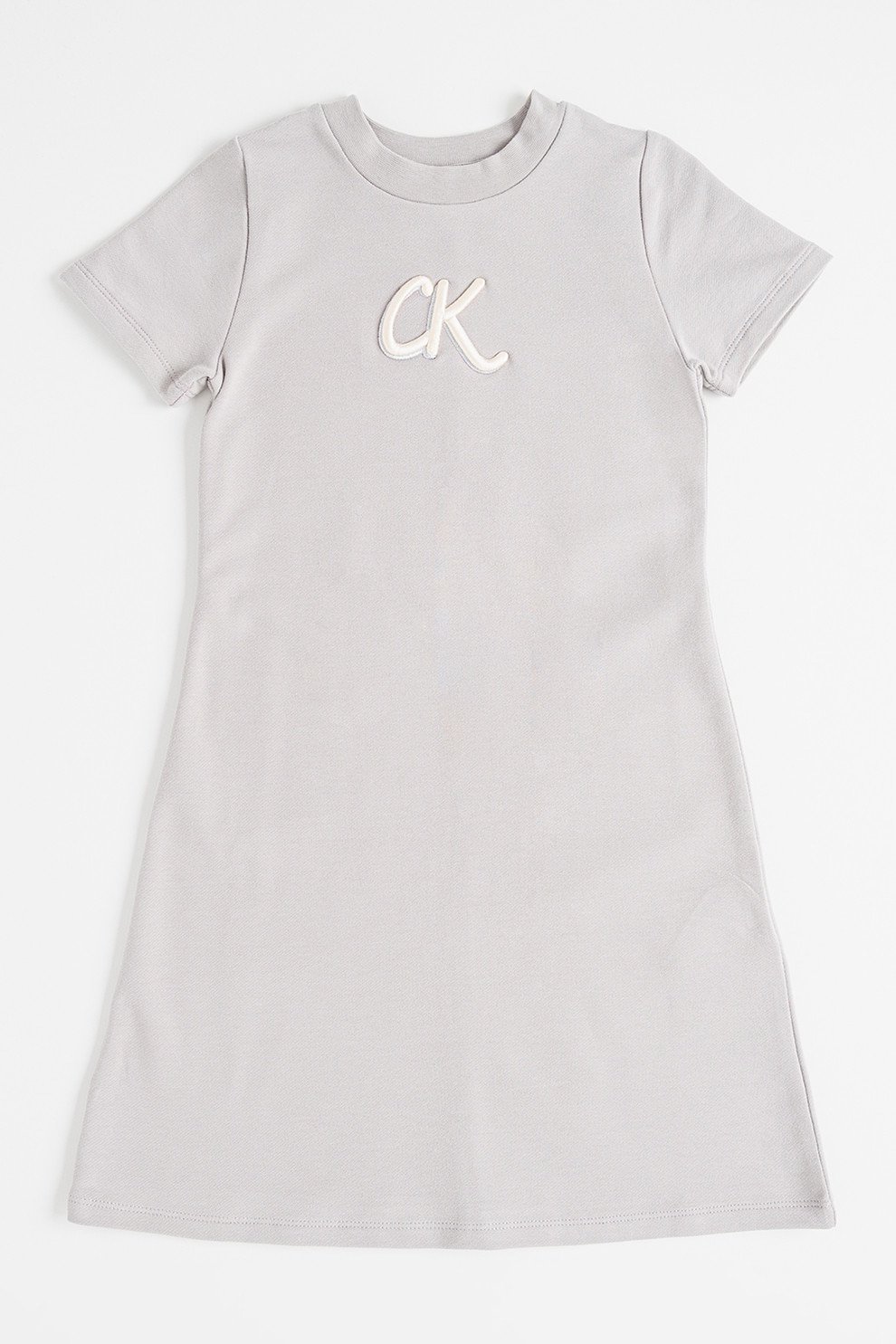CALVIN KLEIN, Rochie mini cu croiala in A, Grej, 152 CM