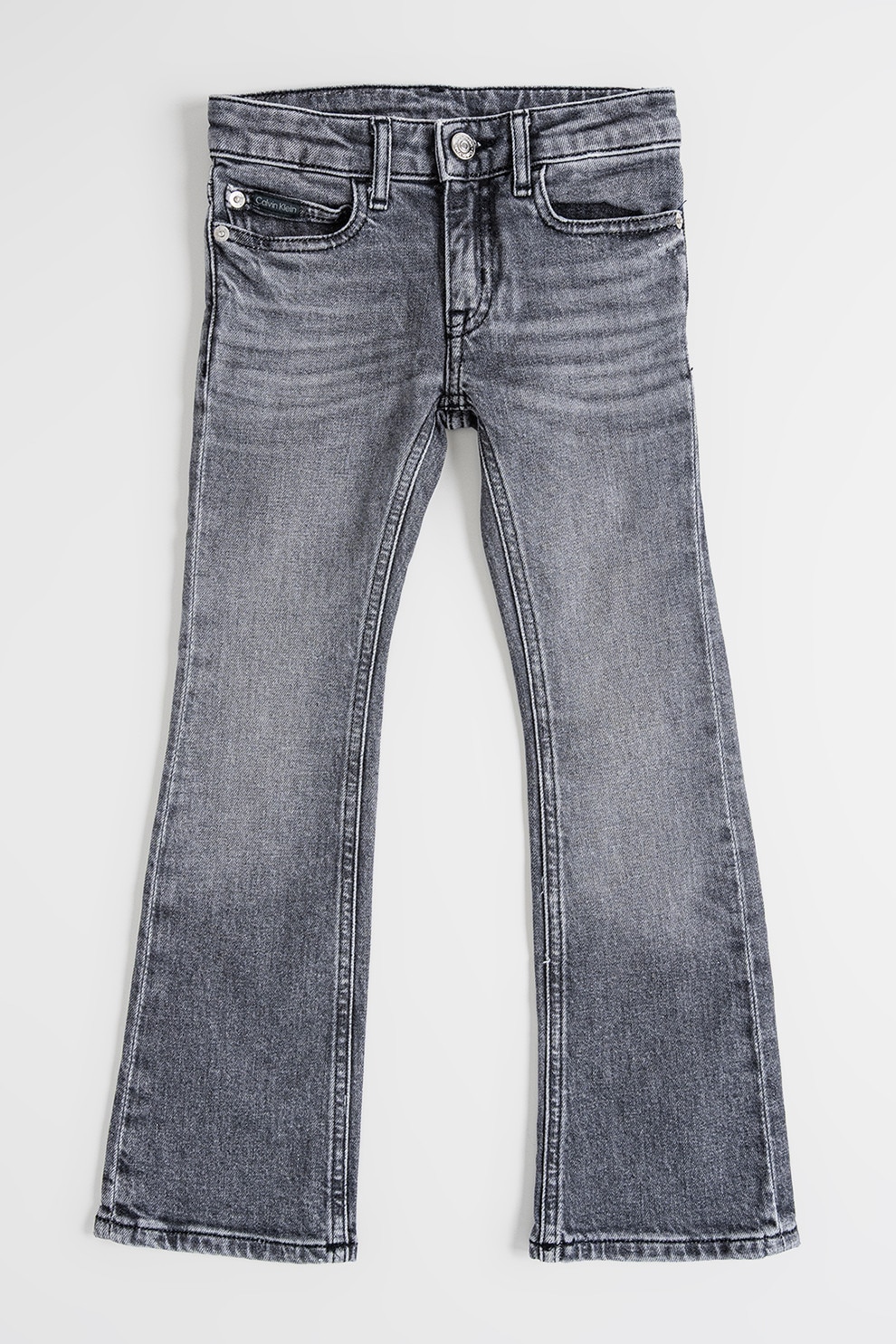 CALVIN KLEIN, Blugi evazati cu talie medie, Gri, 170 CM