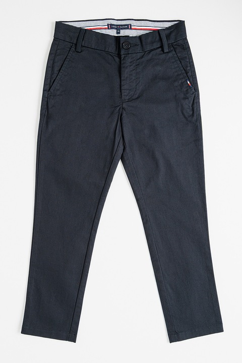 Tommy Hilfiger, Pamuttartalmú chino nadrág, Fekete