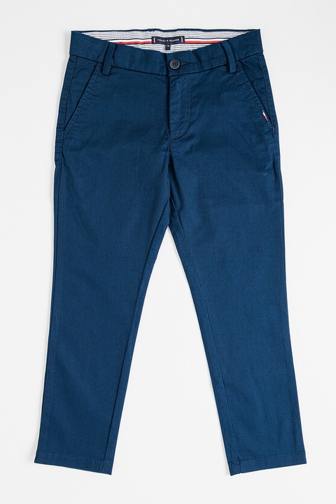 Tommy Hilfiger, Pamuttartalmú chino nadrág, Tengerészkék