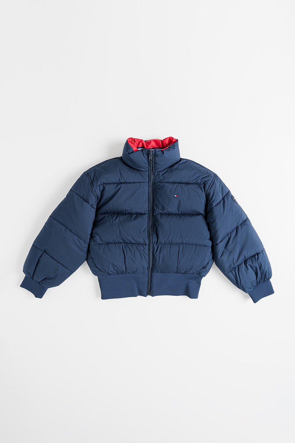 Tommy Hilfiger, Geaca reversibila cu guler inalt, Bleumarin, 122