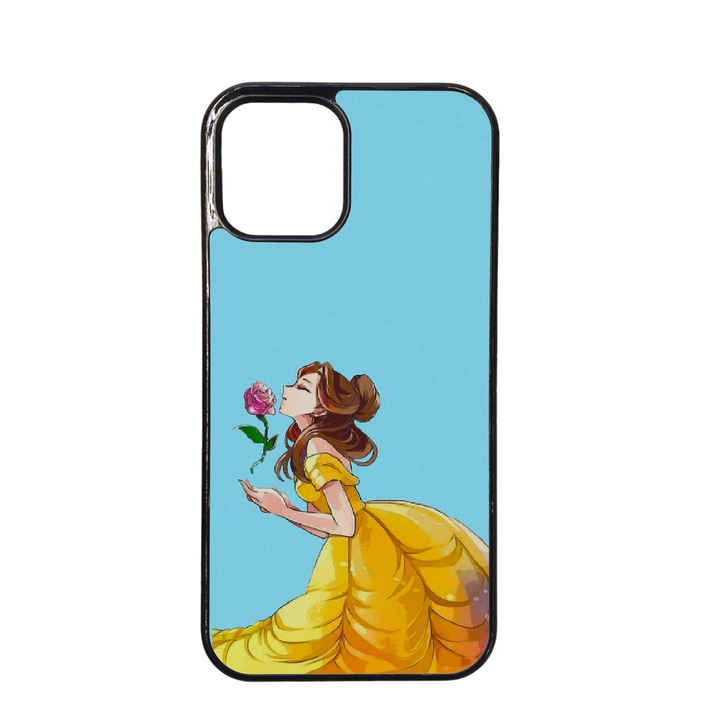 Husa telefon, Beauty and the Beast, silicon, neagra, pentru Iphone 12 / 12 Pro