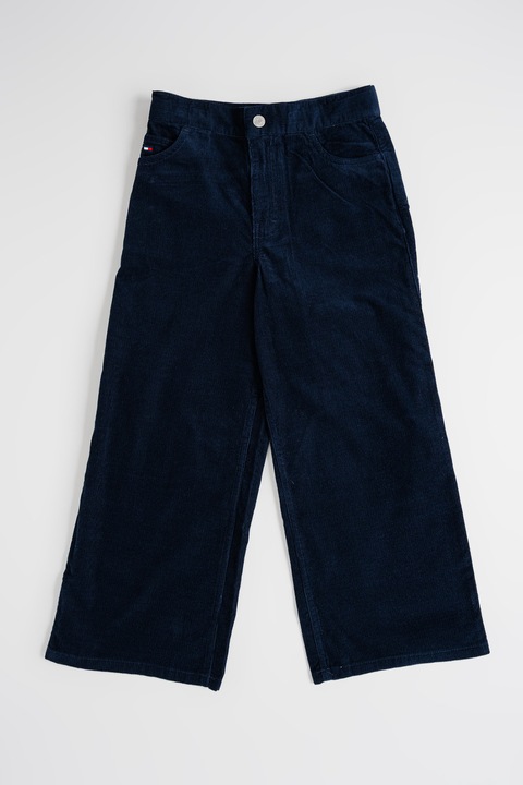 Tommy Hilfiger, Bő szárú farmernadrág magas derékrésszel, Sötétkék