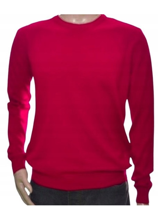 Férfi pulóver, merinógyapjú/kasmír/viszkóz/akril, V-nyakú, piros, L INTL