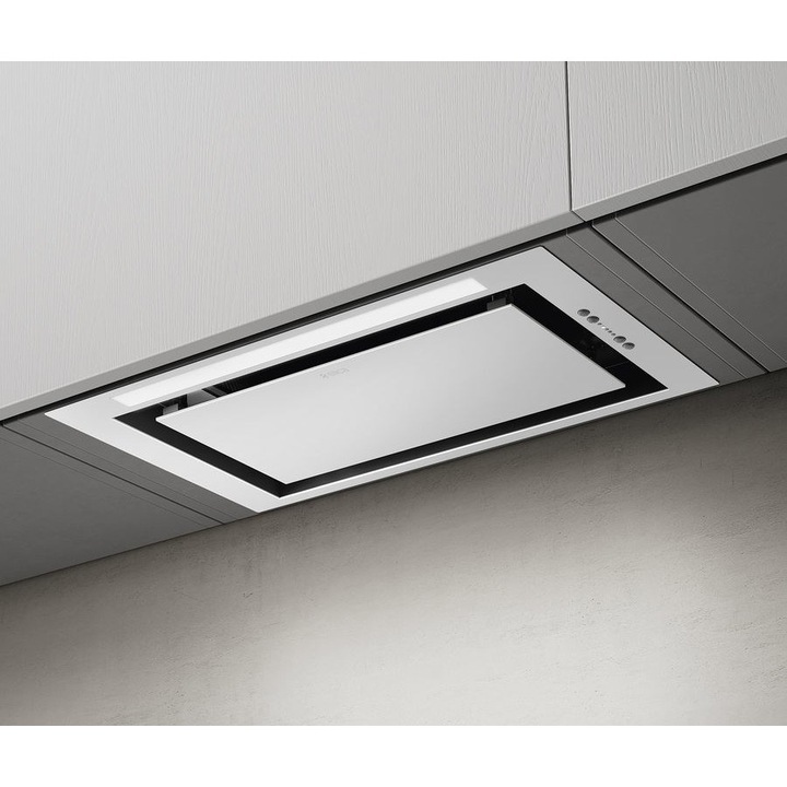 Hota Elica Lane, 60cm, design plat, sistem de absortie periferic, alb