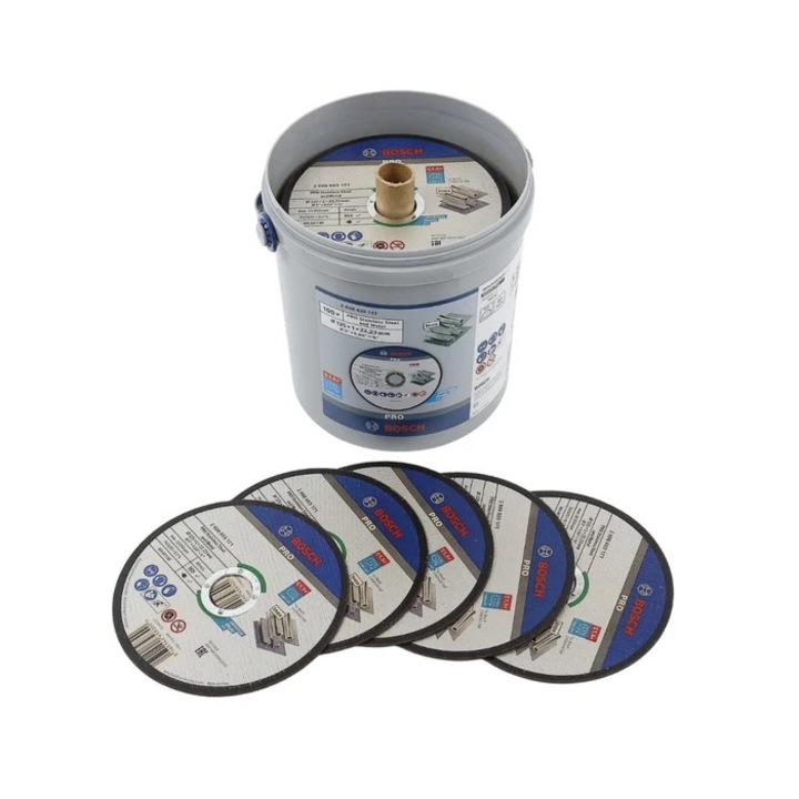Disc debitare inox / metale, Bosch WA 60 T BF, 125 x 22.23 x 1 mm, set 100 bucati