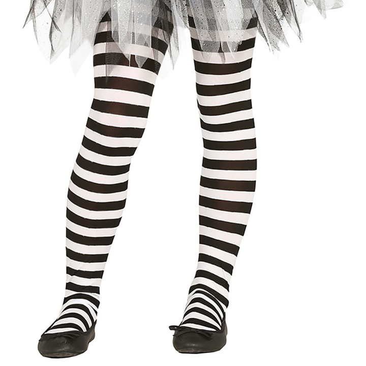 Colanti de Halloween cu dungi albe si negre pentru copii, Fiestas Guirca