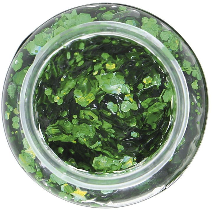 Csillámos testfestő gél Guirca, 20g, zöld