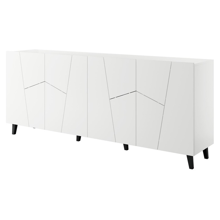 Comoda Cama MEBLE Etna, alb mat, 200x42x82cm