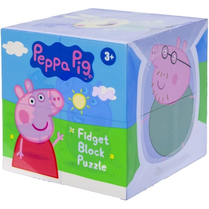 Peppa kirakó, 7x7cm, színes elemek készlete, 3+ éves gyermekeknek