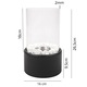 Semineu bio independent, cu sticla, set cu pietre decorative, 26,5x16x16cm, negru