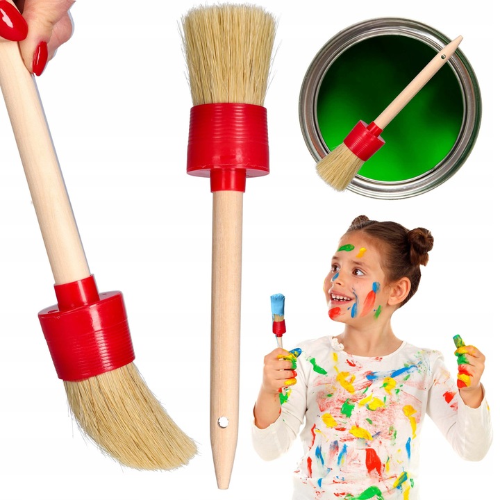 Pencila rotunda Gold tools, 40mm, par natural, maner din lemn de fag, utilizare universala