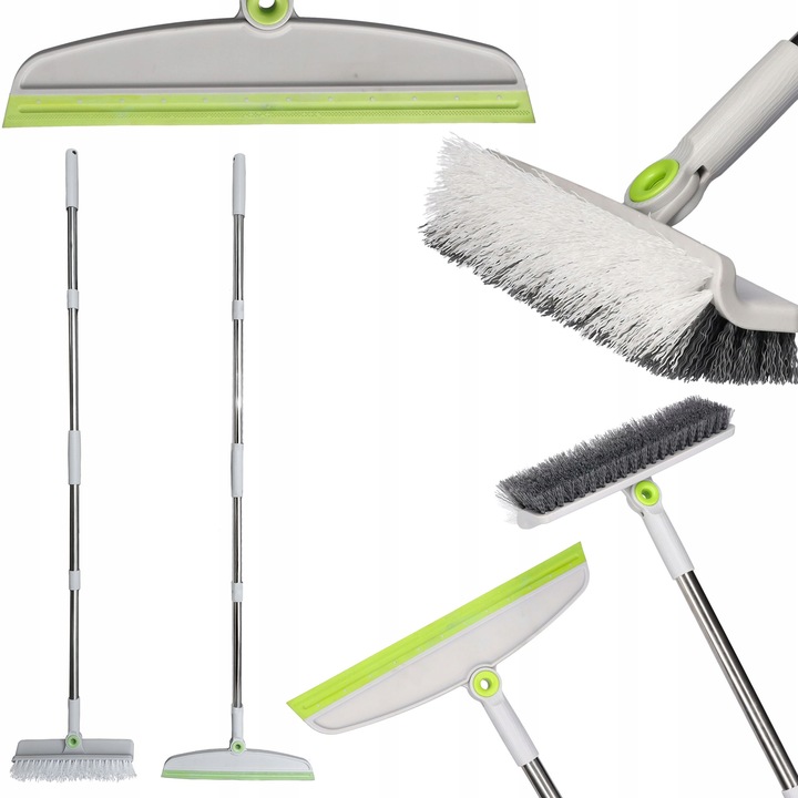 Set mop si racleta ToolSpace, 2 in 1, pentru stergerea podelelor, 113cm, multicolor