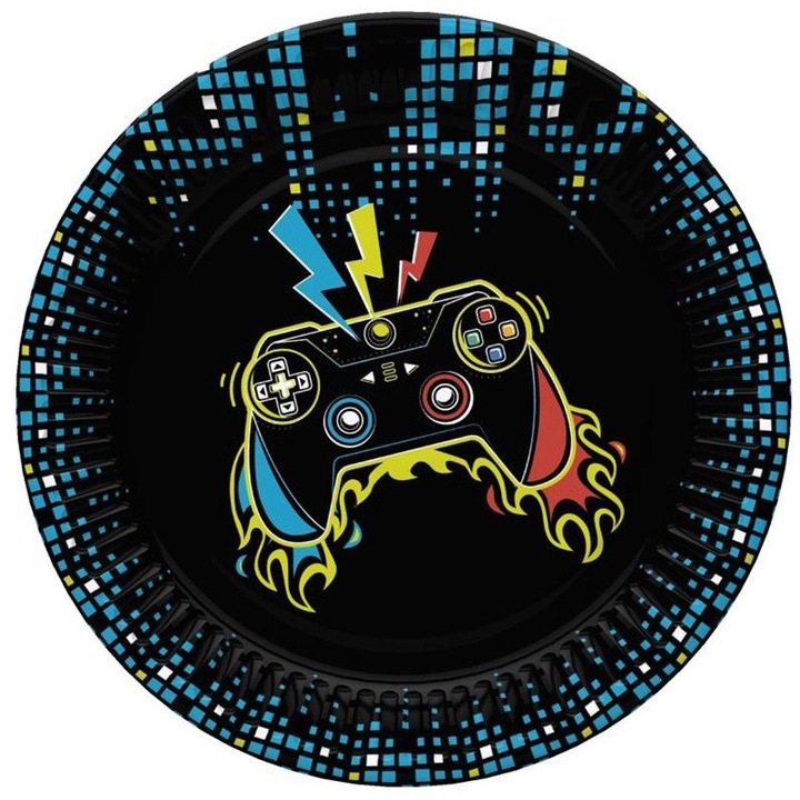 Papírtányér POL-MAK Joystick Pad 18cm 8 darabos szett