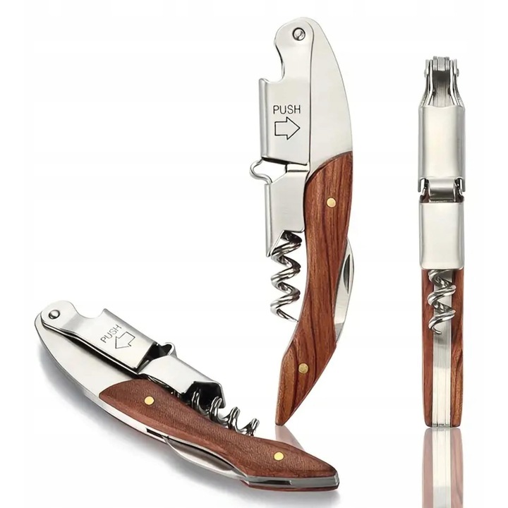 Tirbuson ToolSpace, design elegant din lemn exotic, multifunctional, 12,5x2,8cm