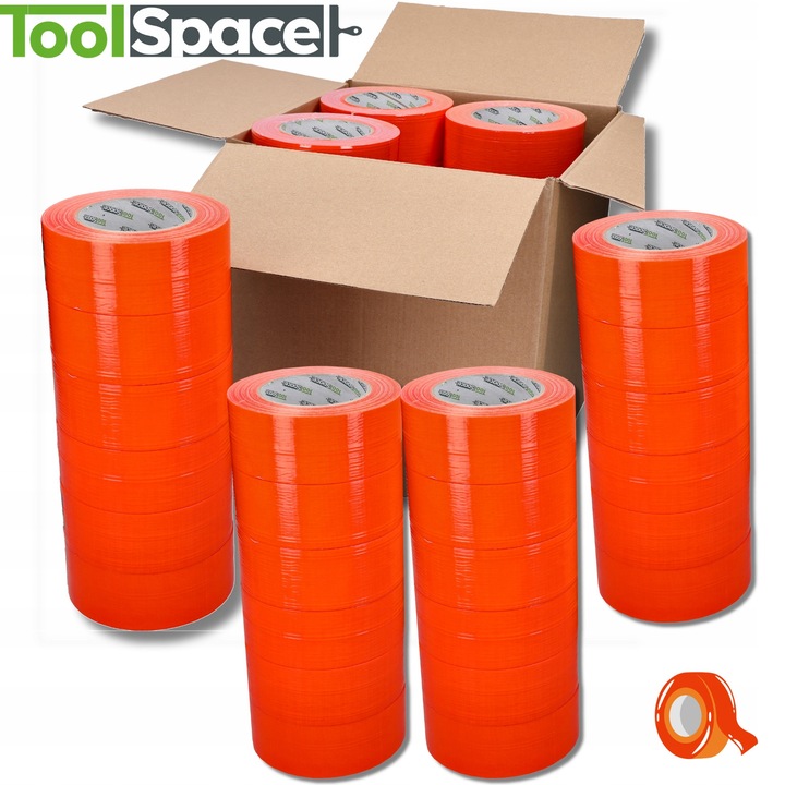 Banda tencuiala 48mm x 50m, set 24 bucati, portocalie