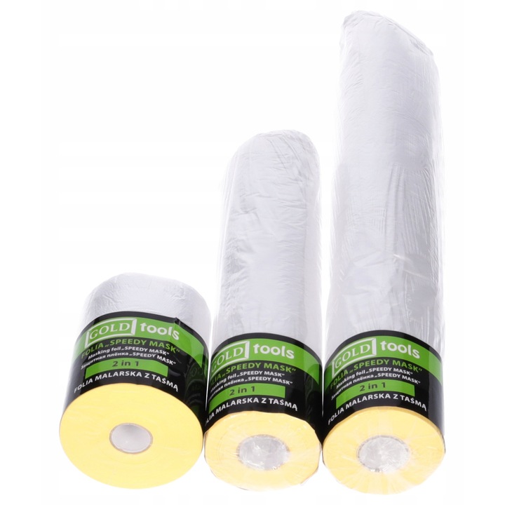 Set folii de protectie Gold Tools ANTYCHLAP 3 buc - 300mm x 33m, 1400mm x 20m, 2700mm x 20m