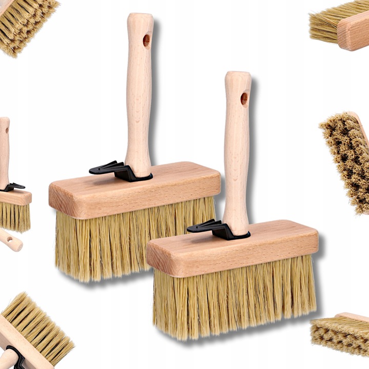 Set 2 pensule tapetare ToolSpace 150mm, mix par natural si sintetic, maner din lemn, pentru vopsit si renovare