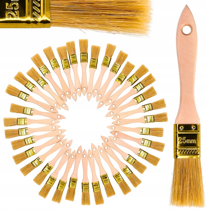 Set 36x Pensule ToolSpace 25mm, utilizare universala, dimensiune 25mm, culoare naturala