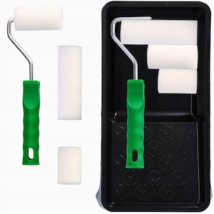 Set unelte de vopsit Gold Tools, 3 role MOLTOPREN 5cm, 7cm, 10cm, racleta, cuva 16x28cm