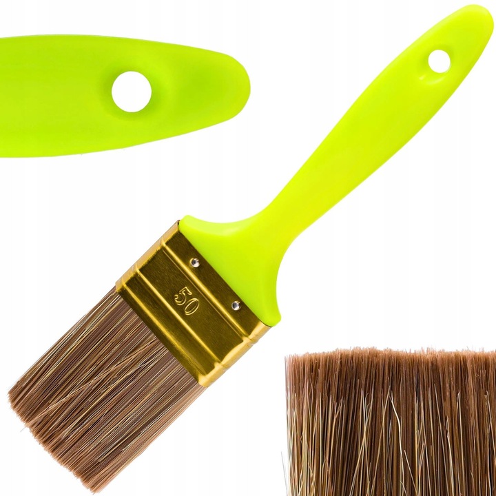 Pensula de vopsit Gold tools 50mm, pentru vopsele acrilice, cu manere ergonomice, dimensiuni 50x22cm