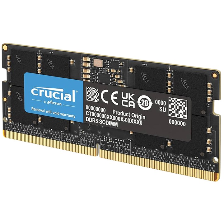 Crucial 12GB DDR5-5600 SODIMM RAM memória, CL46