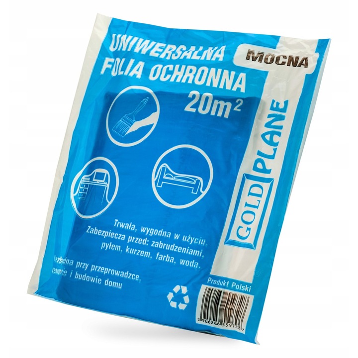 Folie de constructie Gold tools 4x5m, rezistenta, ecologica, galbena, 1x20m2