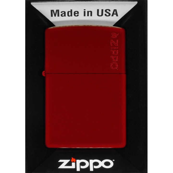 Set Zippo, bricheta originala si etui din piele maro, rezistenta la vant, in cutie de cadou