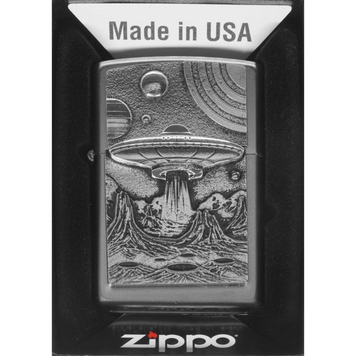 Set bricheta, Zippo, Extraterestrii, Accesorii incluse, Argintiu