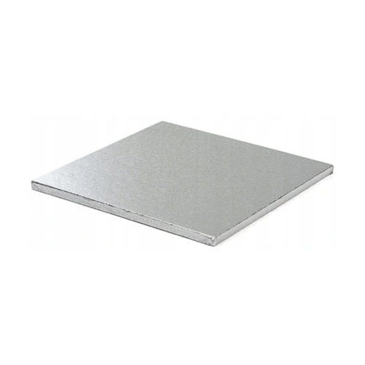 Tavita tort, Decora, 30x30cm, argintie, grosime 1,2cm