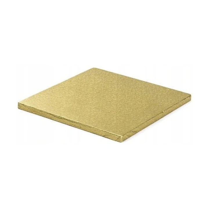 Tavita torturi, Decora, kwadrat, 20x20cm, aurie, grosime 1,2cm