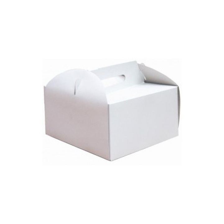 Cutie pentru tort, Polmarkus, 30x30x15 cm, alb