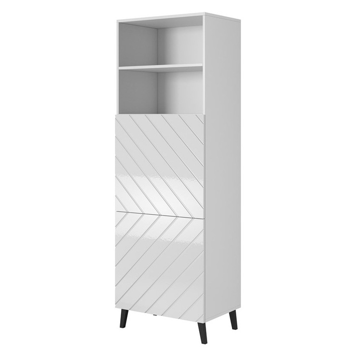 Vitrina Cama Meble ABETO, 60x40x176.5cm, alb