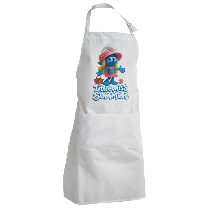 Sorturi bucatarie si gratar, sort de bucatar adult, alb, 80% poliester, 20% bumbac, 40x22cm, cu buzunare