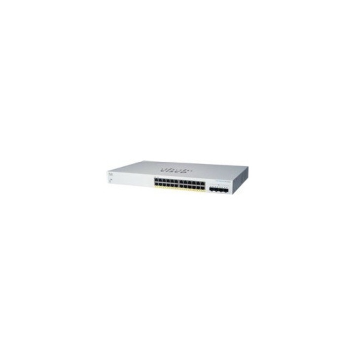 Cisco CBS220-24FP-4X Switch, 24 GBE RJ45 port, 4 10GBE SFP+ port, POE+, 382W